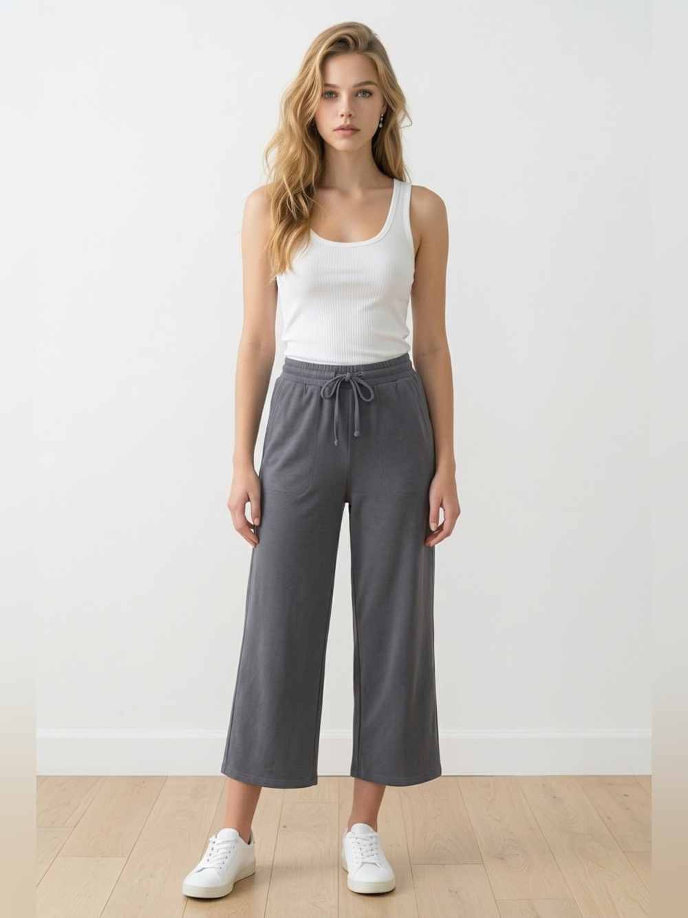 Tentree Women's French Terry Wide-Leg Drawstring Pants